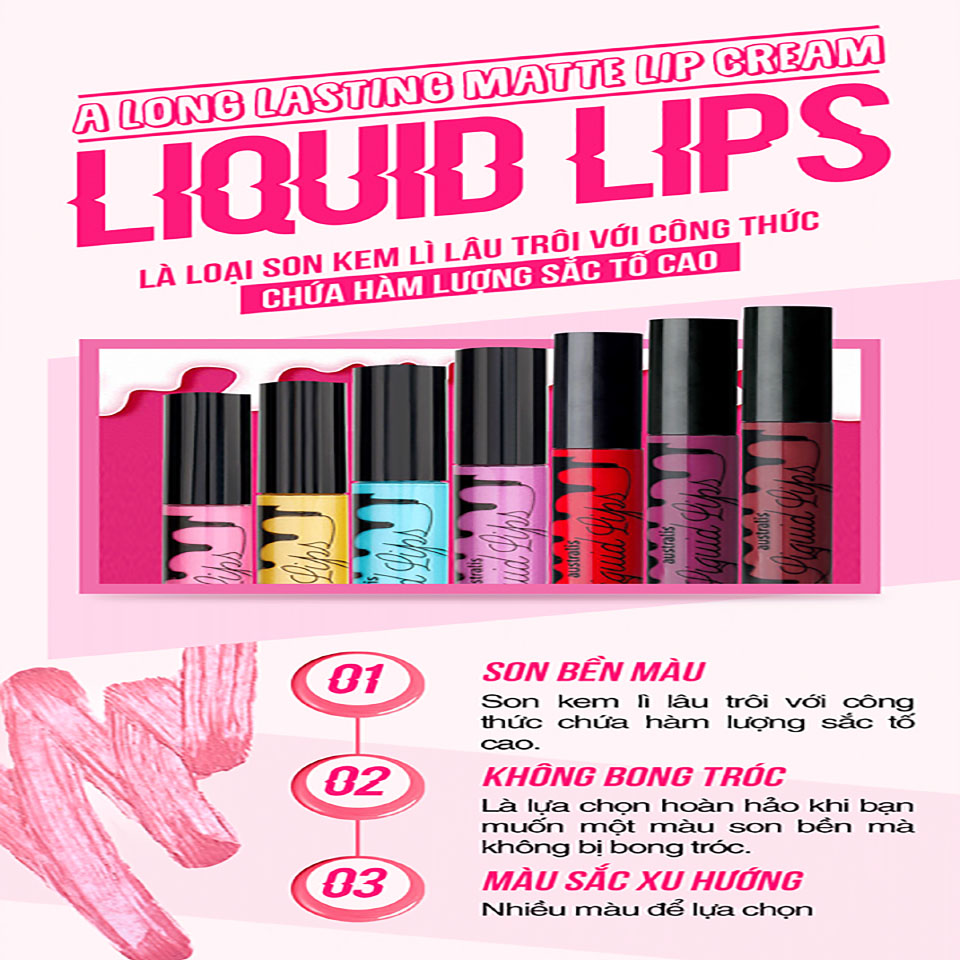 Son Kem Lì Mượt Môi Liquid Lips Australis Úc