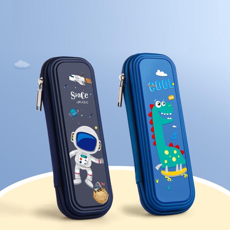 Hộp Đựng Bút Học Sinh 3 Ngăn Hoạt Hình 2D Size 8cm BU09
