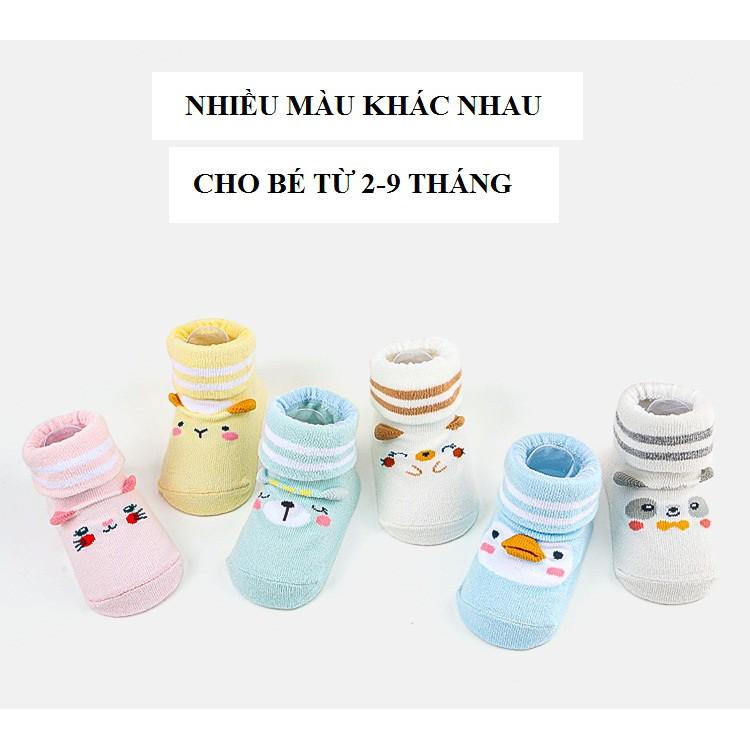 tất vớ hoạt hình cho bé trai bé gái từ 2 đến 10 tháng tuổi