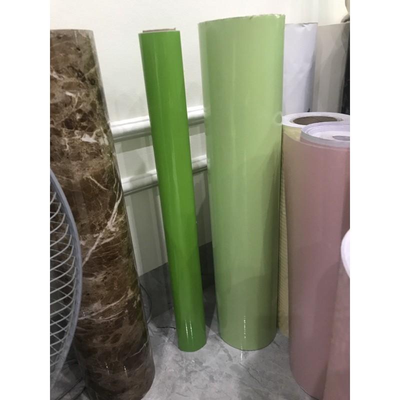 5M DeCal xanh lá nhũ bóng chống nước cho nhà bếp keo sẵn khổ 60cm