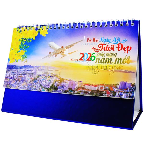 Lịch Để Bàn Chữ A - Việt Nam Ngày Mới Tươi Đẹp - NST 72A