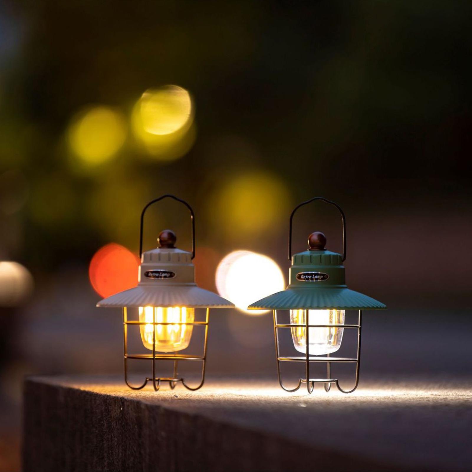 Camp Light Portable Tent Vintage Lamp USB Rechargeable WaterProof Retro Outdoor LED Camping Light Lantern