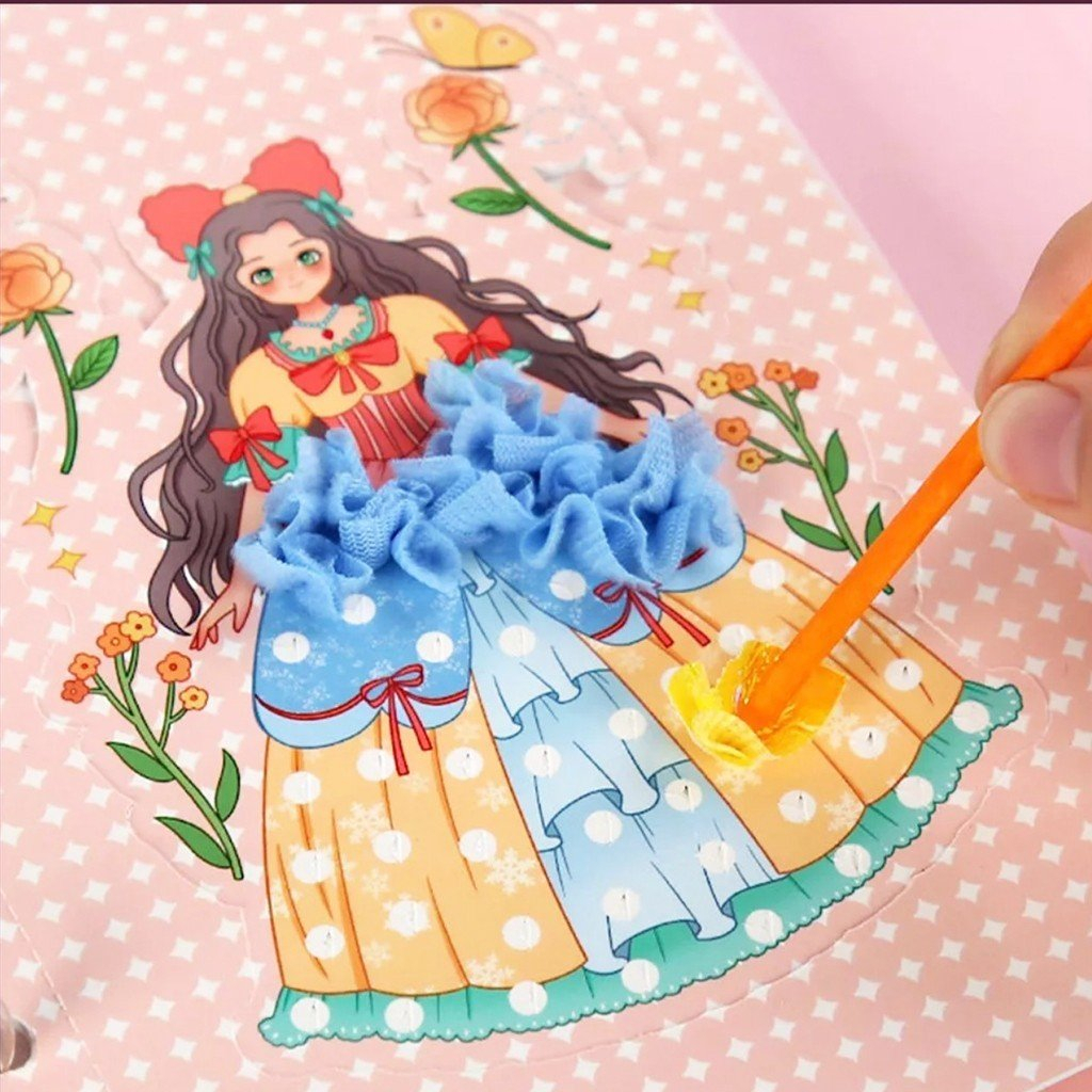 Đồ chơi thiết kế thời trang sổ tay tô màu loại đẹp bìa cứng cho bé gái, quà tặng sinh nhật cho bé