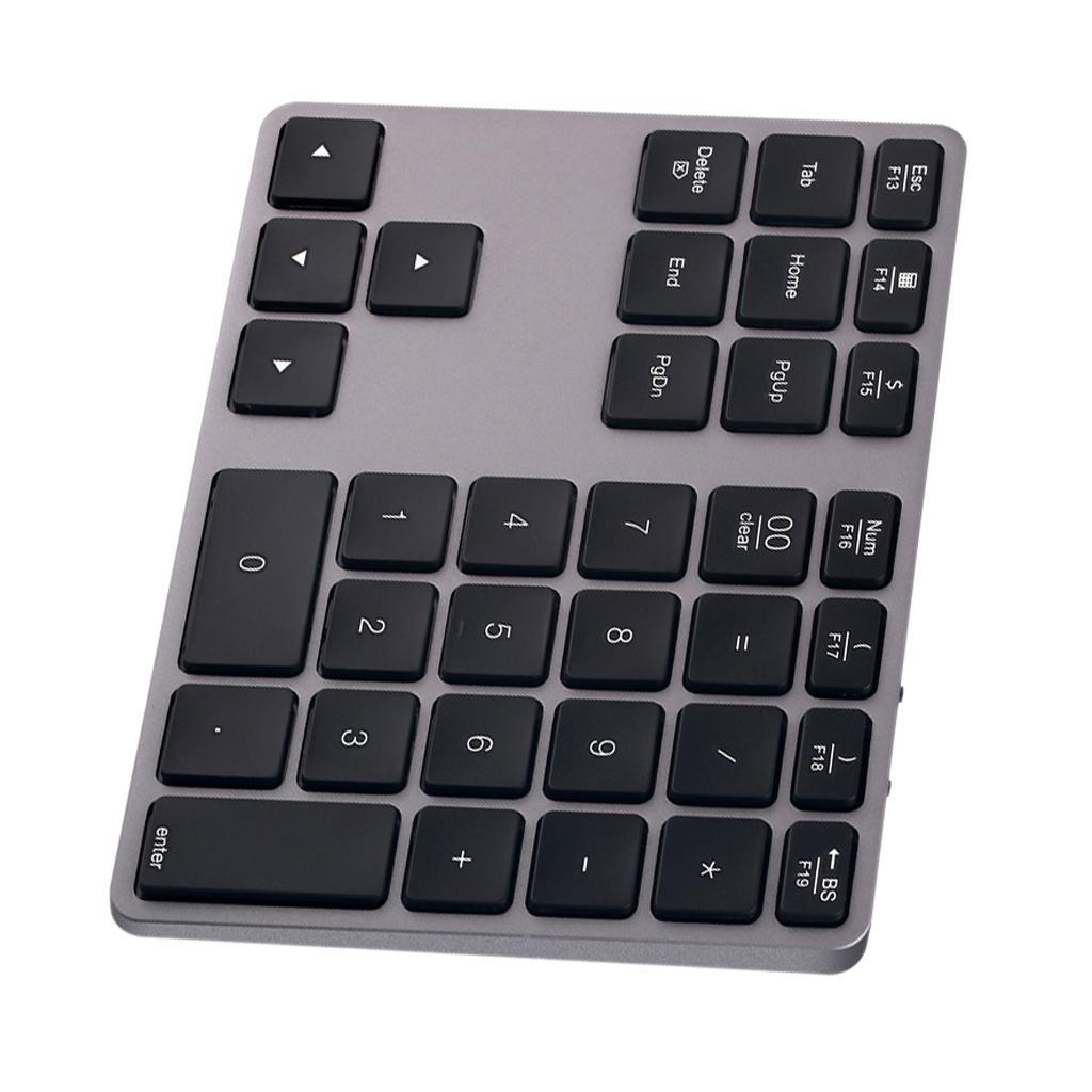 USB Bluetooth Wireless 34 Keys Number Pad Numeric Keypad Keyboard for Laptop
