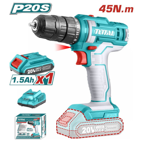 MÁY KHOAN BẮT VÍT PIN 20V LỰC 45NM TDLI20051 TOTAL - HÀNG CHÍNH HÃNG