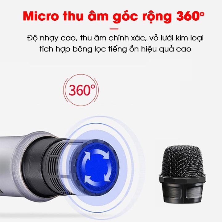 Micro karaoke không dây màn hình LCD Zansong V12 (hàng nhập khẩu)