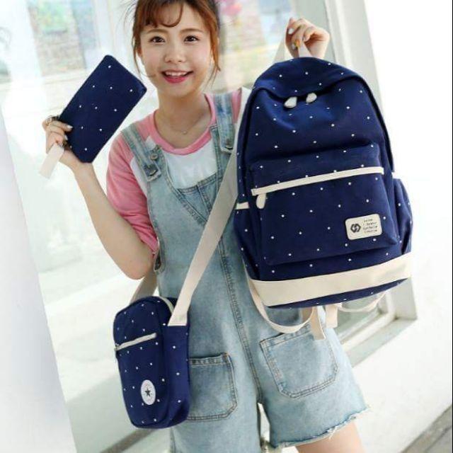 Balo nữ, balo teen, balo vải bố, balo nữ da mịn