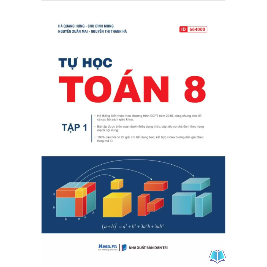 Sách - Tự Học Toán 8 - Tập 1 + 2 (Moon) Tái Bản 2025