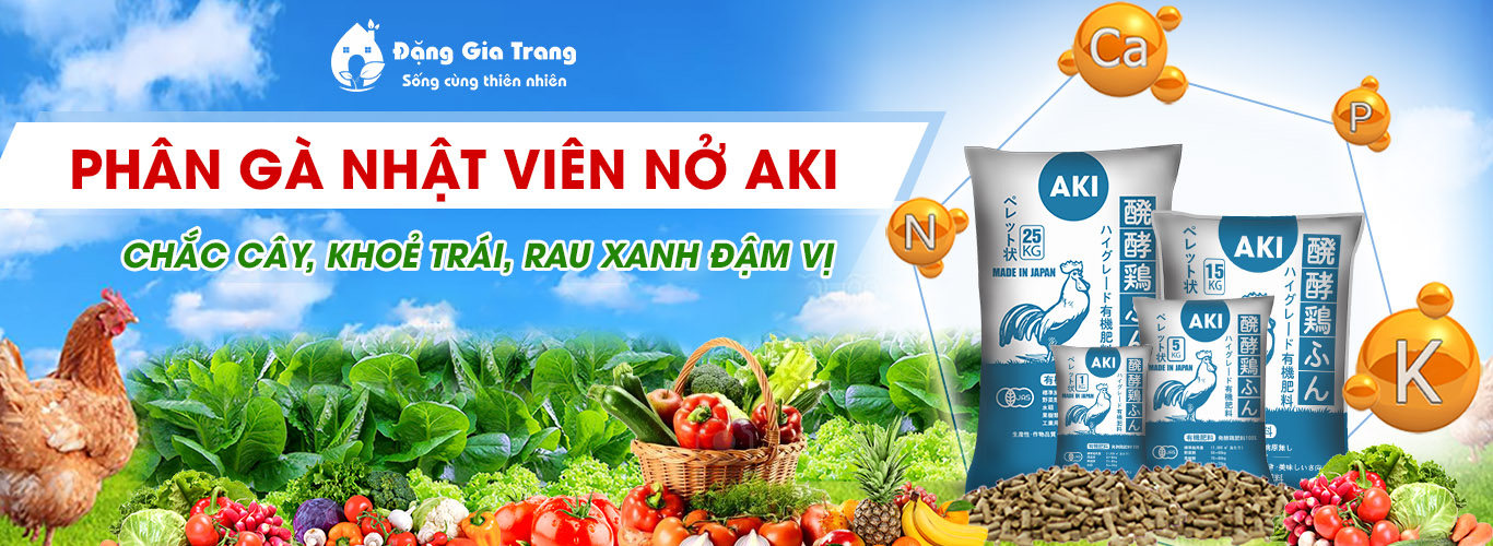 Phân gà hữu cơ Nhật Bản Viên Nở AKI 3-2-2 - Bao 25Kg