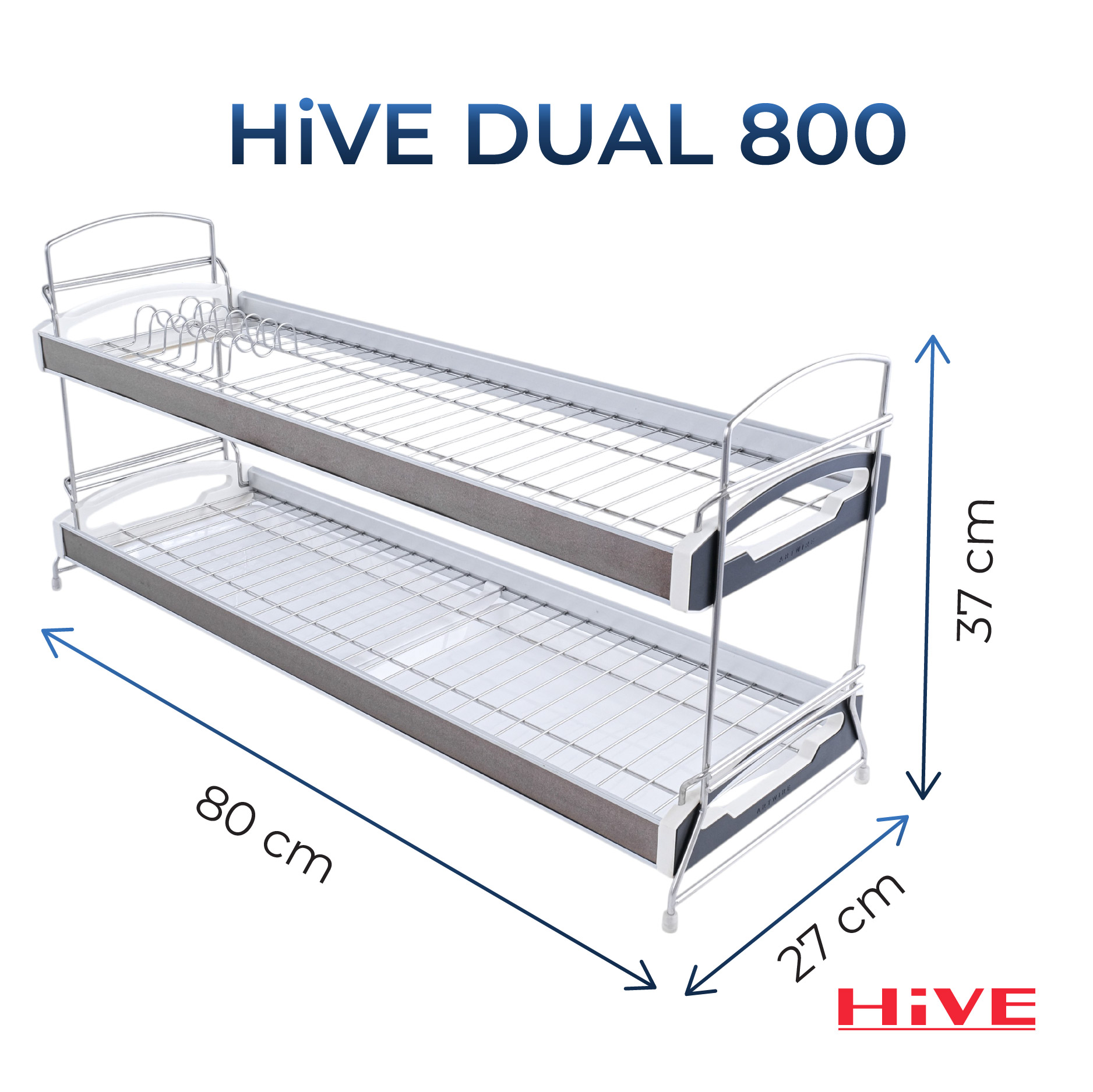 Giá úp chén bát DUAL 2 Tầng Inox 304 Cao Cấp