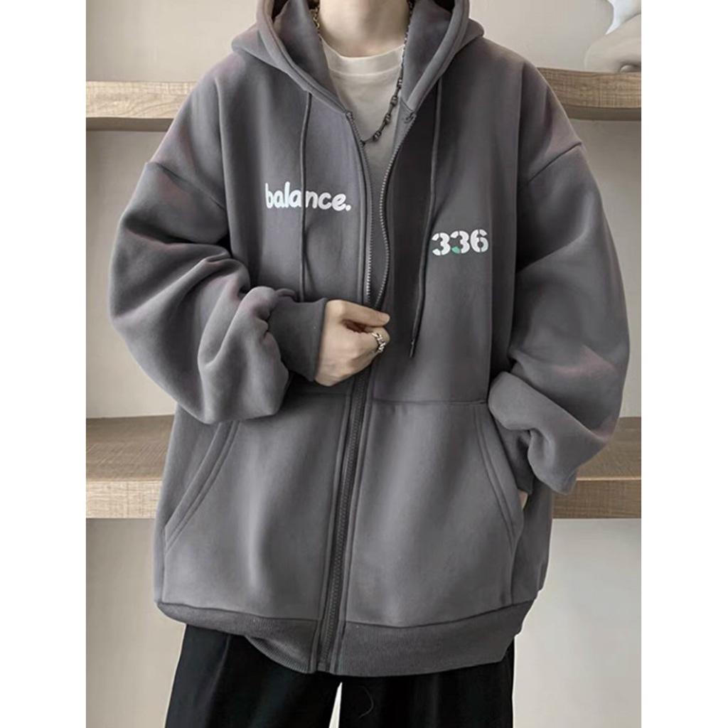 Áo Hoodie Zip Nỉ Ngoại balance - Áo Khoác Nỉ dây kéo nam nữ (HD450 - Kèm Ảnh Thật)