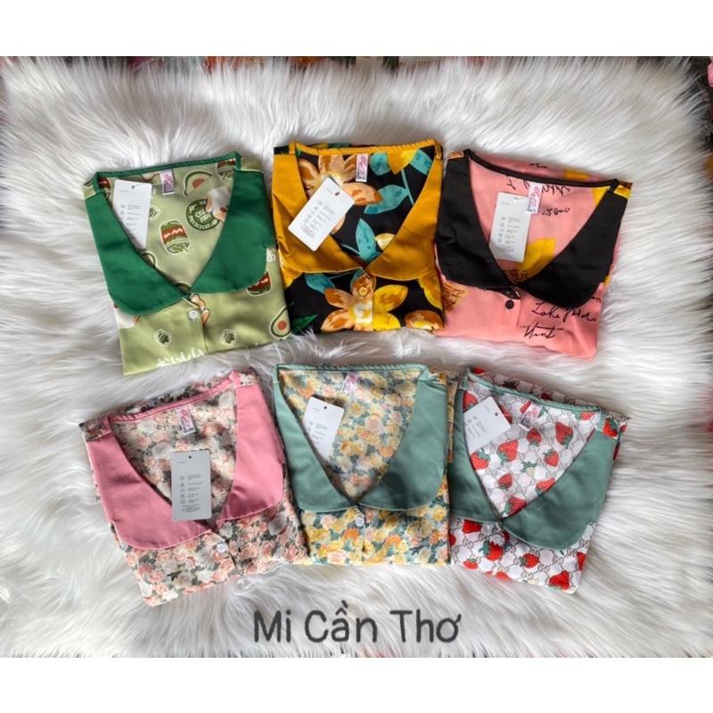 Bộ Pijama LỤA MANGO CAO CẤP QUẦN ĐÙI, túi quần sâu