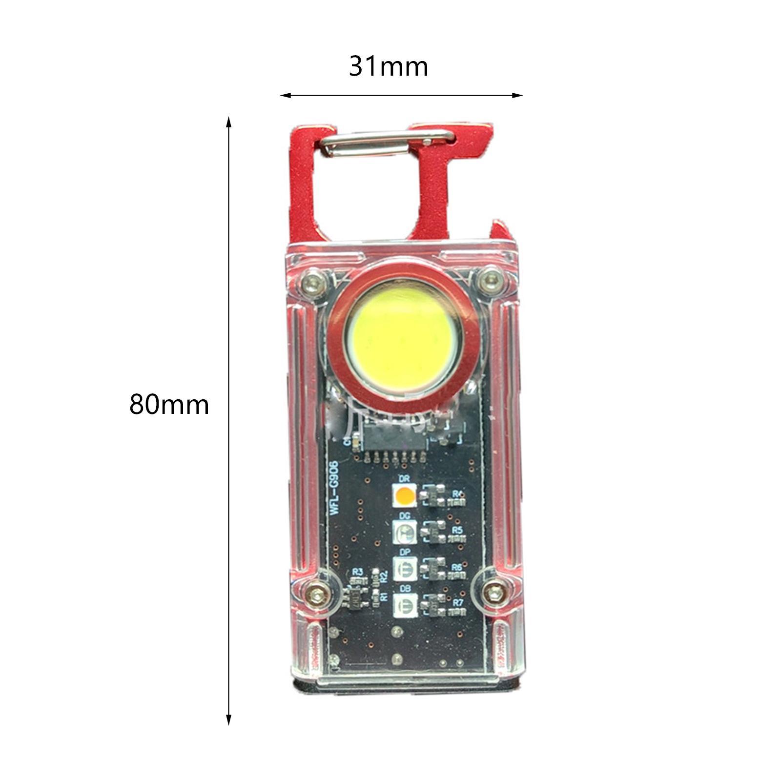 COB Flashlight LED Keychain Flashlight for Camping Supplies Hiking