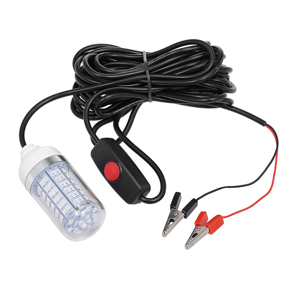 2xIP68 Waterproof 12V Led Green Underwater Fishing Light Attract Prawns Squid Lamp