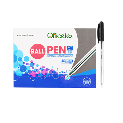 Bút Bi Mực Đen Officetex OT-BP011BL