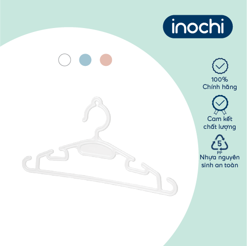 Móc áo mỏng trẻ em Inochi 185 màu Trắng ngọc/Hồng nhạt/Xanh nhạt