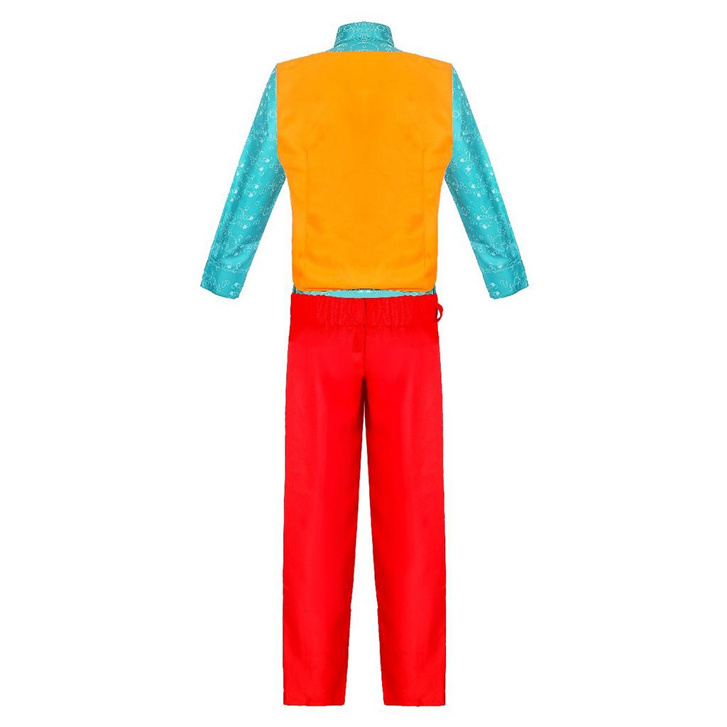 Costume Suit Halloween Cosplay Retro Red Shirts Outfit for Men Kids
