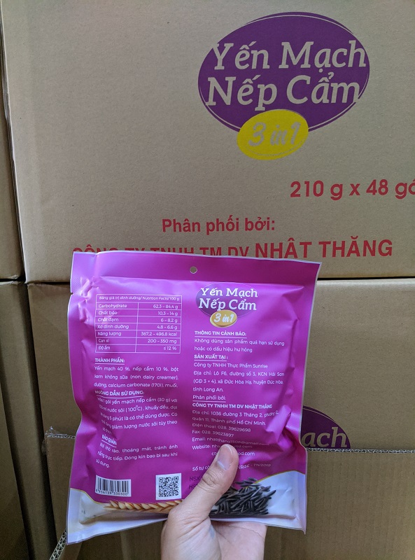 Ngũ cốc yến mạch nếp cẩm gói 210g