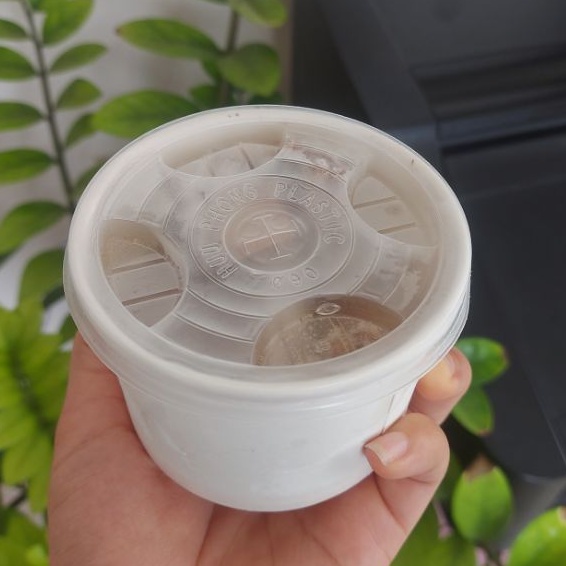 Tô Giấy Trắng Trơn 250ml 1 Lần Dùng Đựng Soup, Salad, Kem Hoặc Làm Chén Nhỏ Kèm Nắp Bằng Hoặc Nắp Cầu