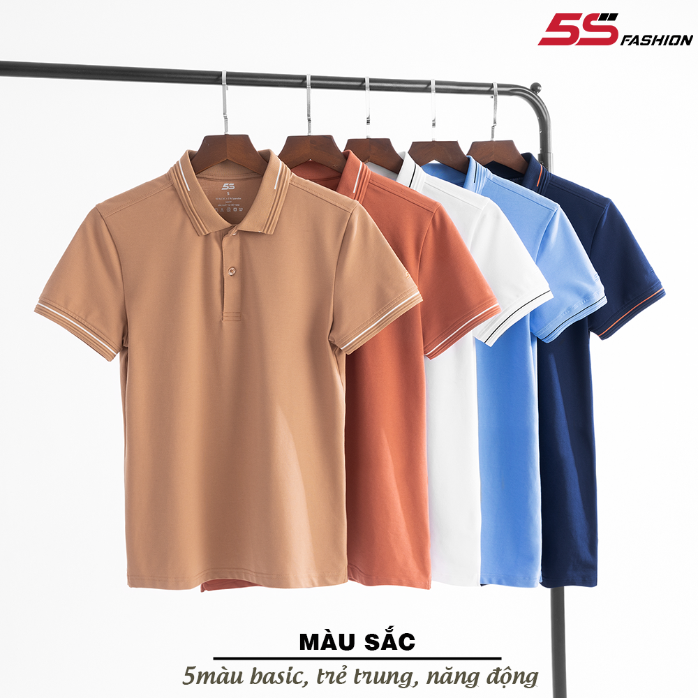 Áo Thun Nam 5S Có Cổ (4 Màu) Chất Liệu Cotton Premium, Siêu Mát, Phom Dáng Trẻ Trung, (APC21014