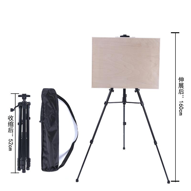 Giá vẽ hình tam giác bằng kim loại có thể thu vào không cần cài đặt, gói sơn bằng hợp kim nhôm, khung phác thảo nghệ thuật giá vẽ bằng sắt quay tay nhỏ