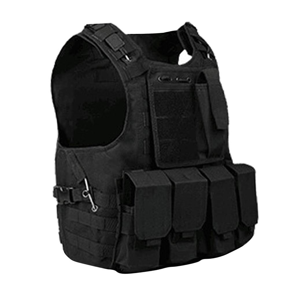 Tactical Military Vest Airsoft Molle Combat Hunting CS Game Vest Black