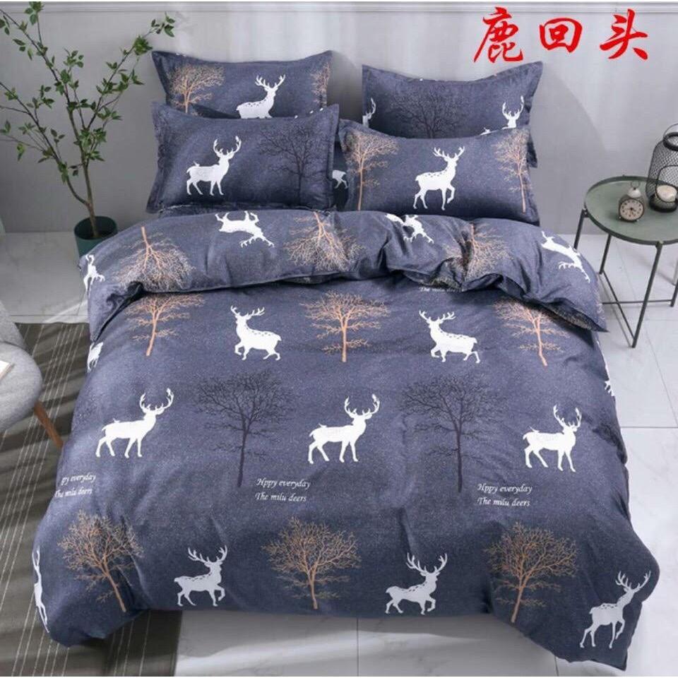 Bộ chăn ga gối phong cách Hàn Quốc tuần lộc