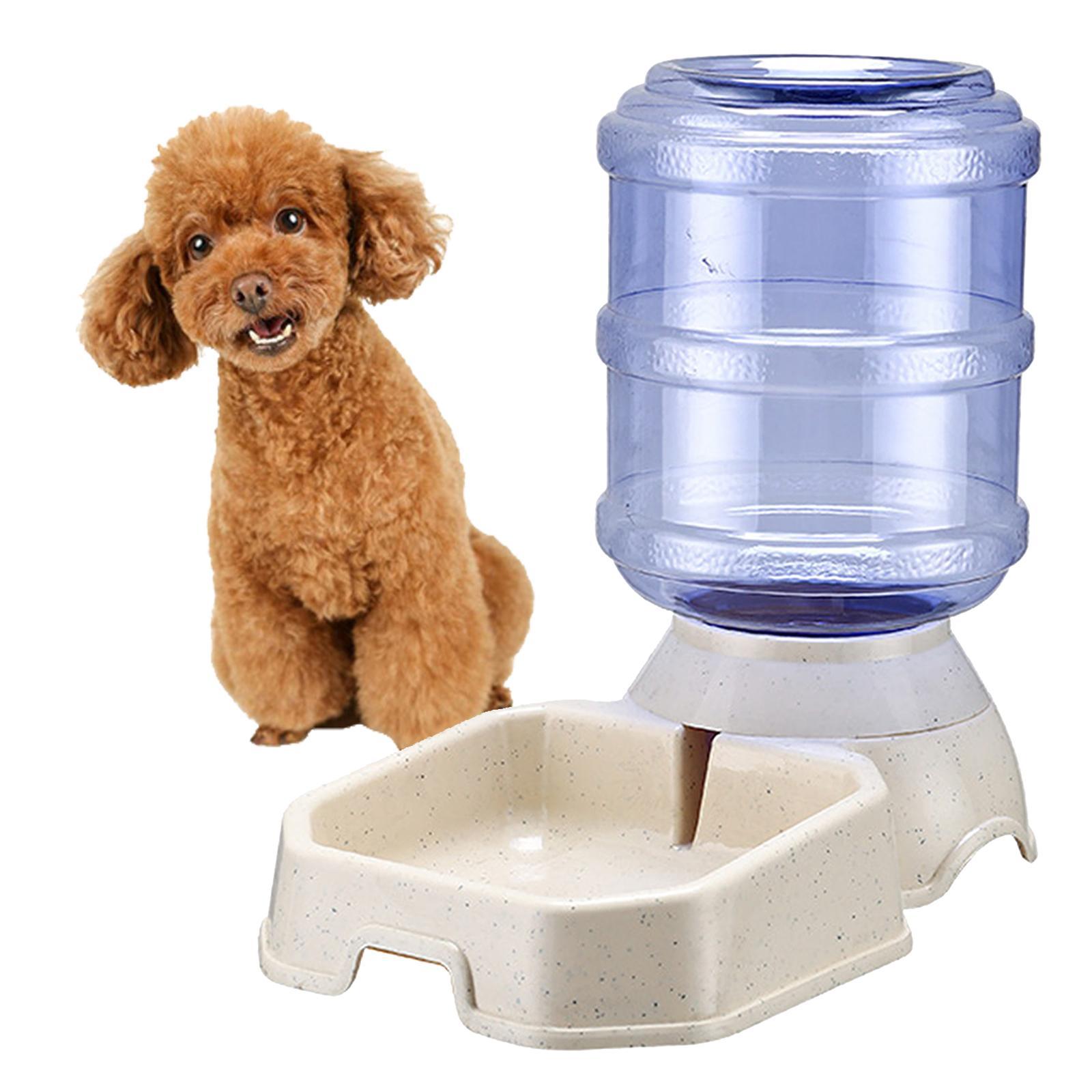 2 Pieces 3.8L Gravity Automatic Pet Water Dispenser Dog Feeder Waterer Dish