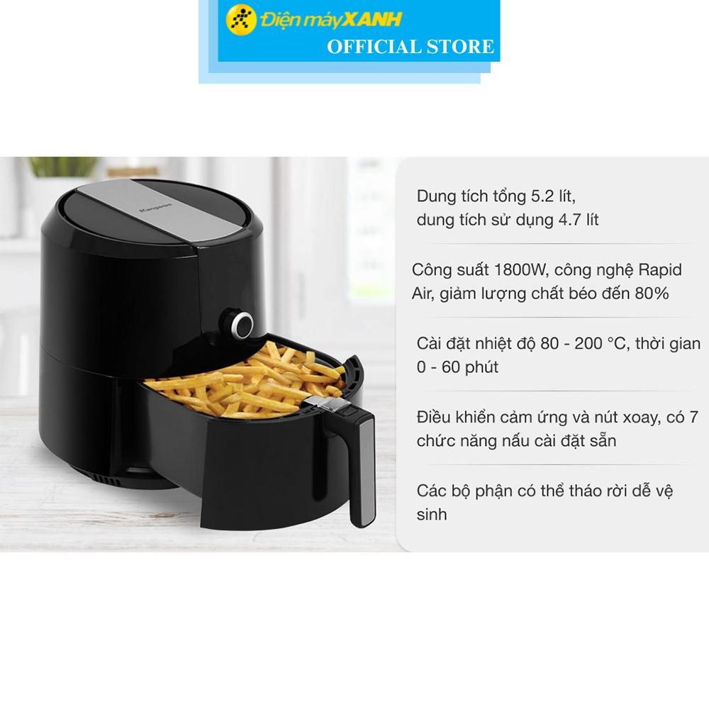 Nồi chiên không dầu Kangaroo KG55AF1A 5.2 lít - Hàng Chính Hãng