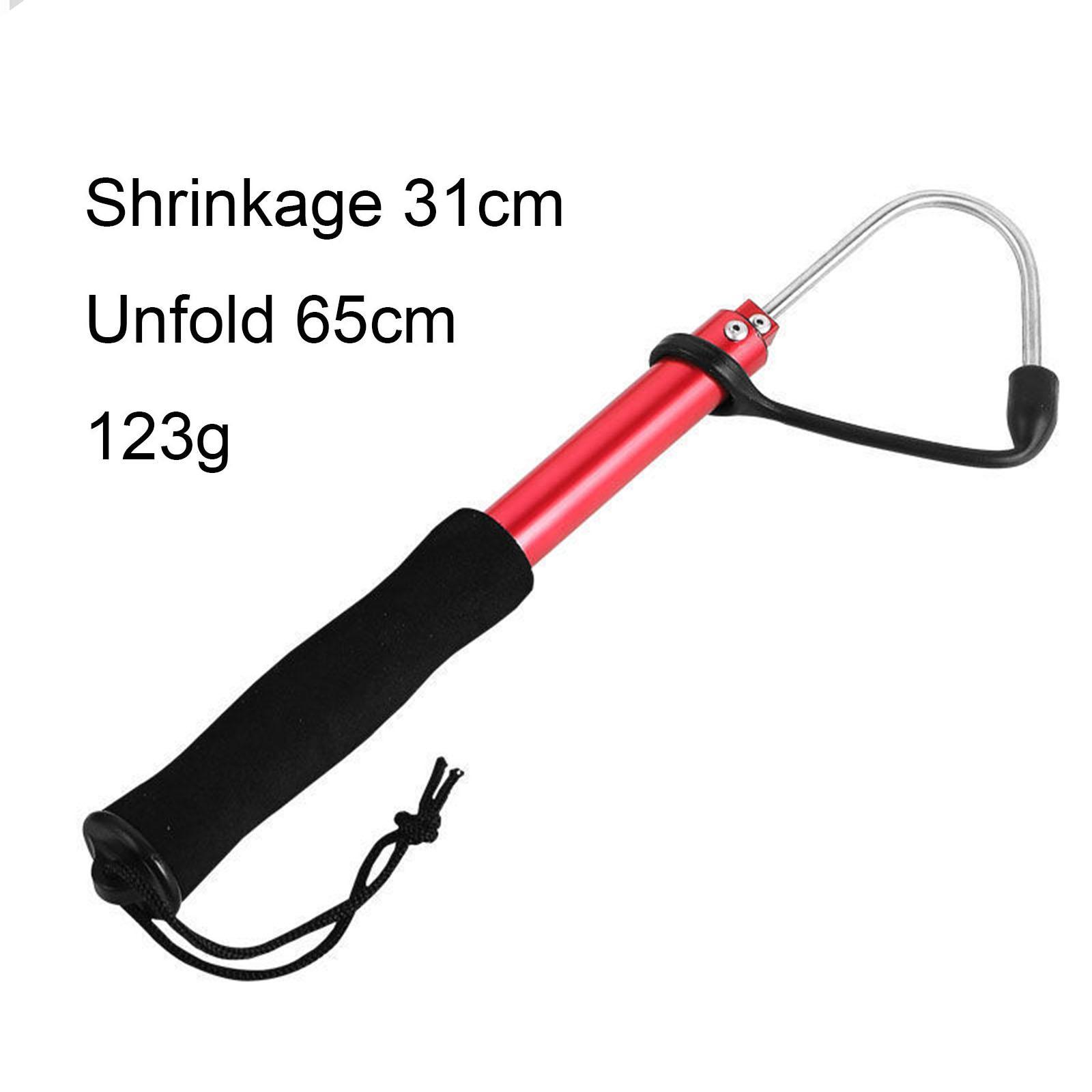 Fishing Gaff Fish Gripper Retractable Stainless Steel Fish Holder Saltwater Foldable Boat Fishing Durable Fish Lip Gripper Fishing Grip Tool