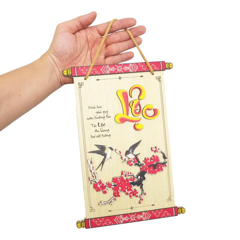 Bảng Gỗ Treo Tường Trang Trí Tết - Bách Mộc T19 - Lộc