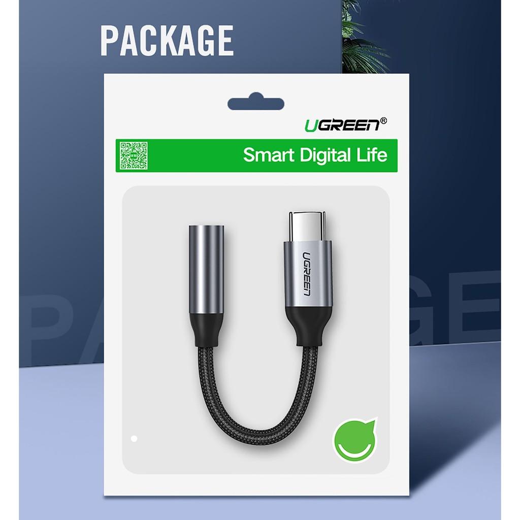 Cáp chuyển đổi USB type-C to 3.5mm chính hãng Ugreen 30632 cao cấp