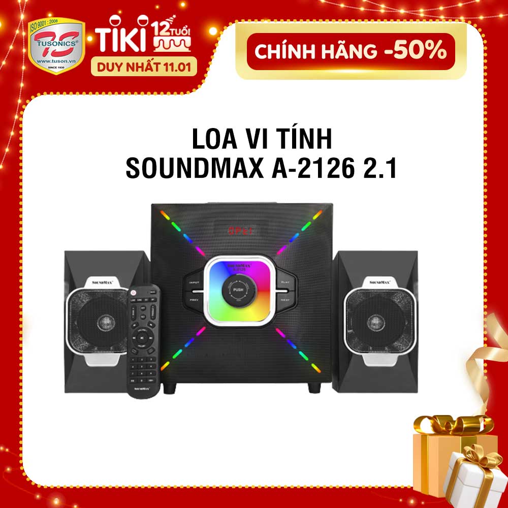 Loa Vi Tính SoundMax A-2126/2.1 54W - Hàng Chính Hãng