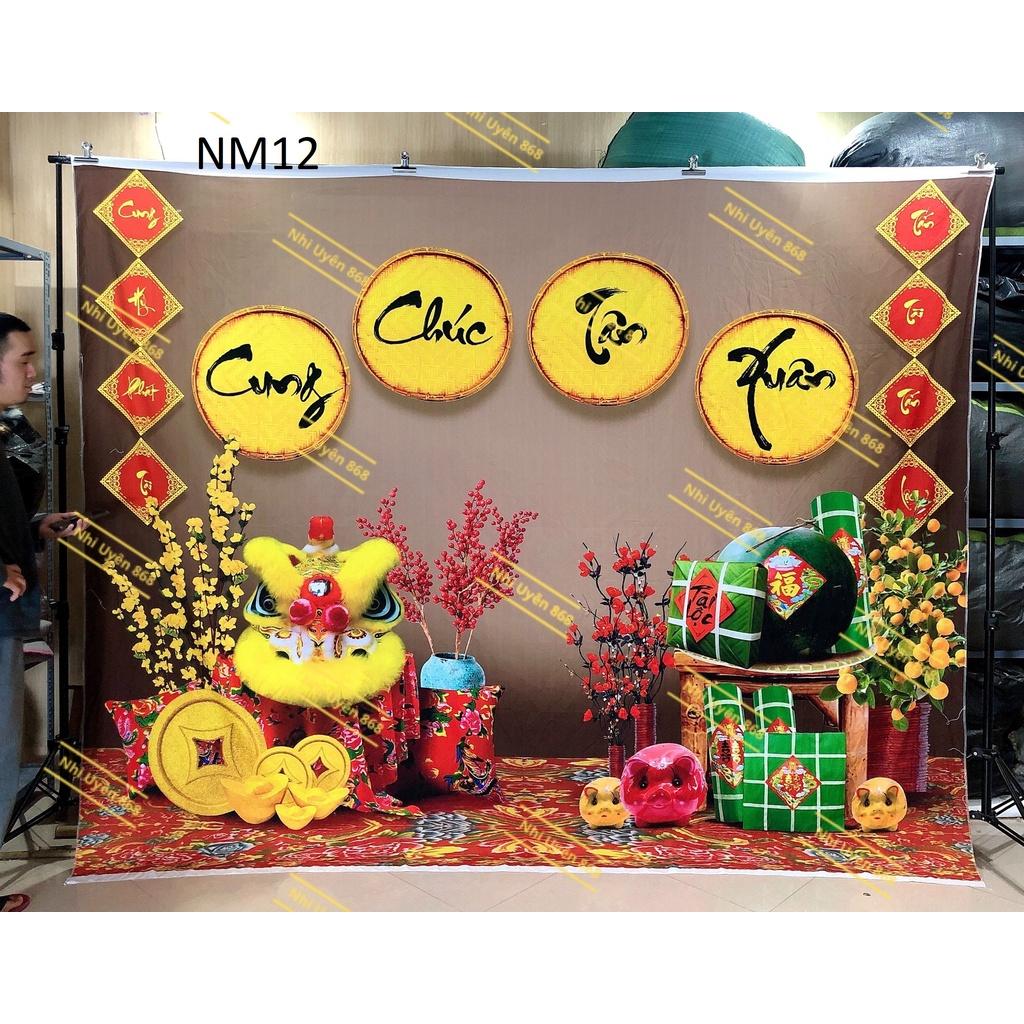 Tranh vải decor / Thảm vải treo tường / Thảm vải chụp ảnh chủ đề Tết