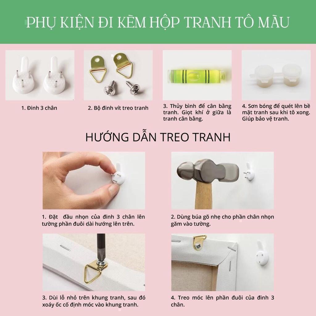 Tranh số hóa Trăng xanh đã căng khung 40x50cm