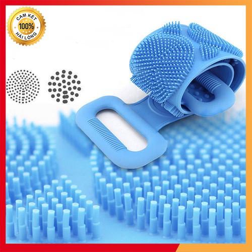 COMBO 2 Cọ Tắm Silicon, Dây Tắm Chà Lưng Silicon 2 Mặt Co Dãn
