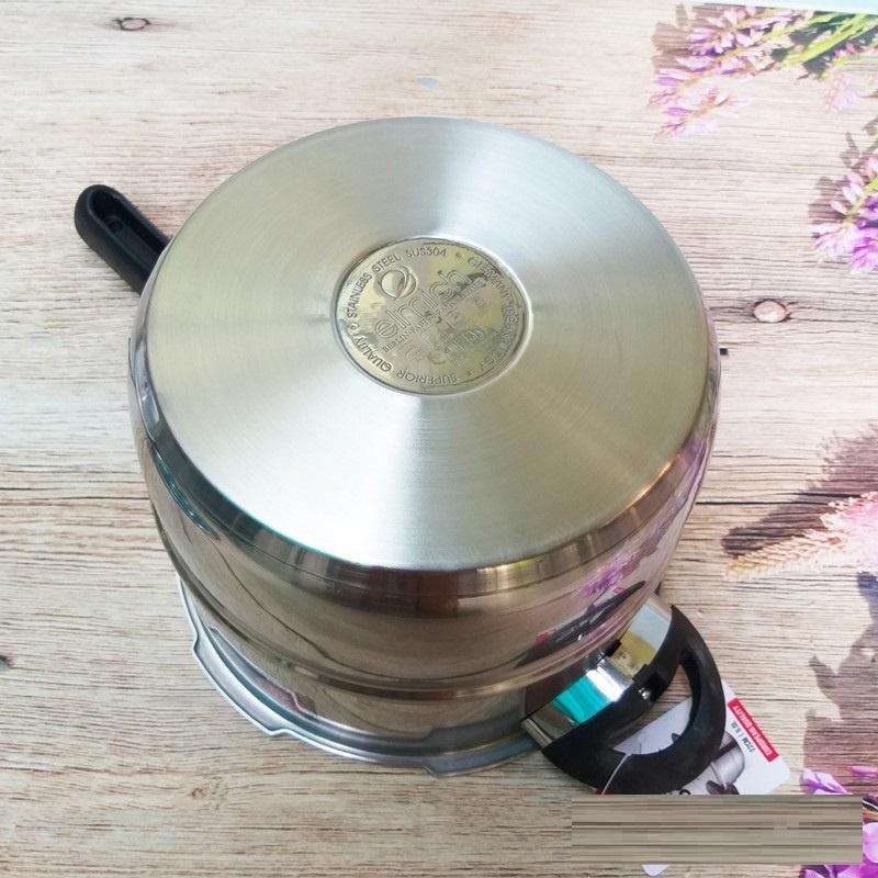 Nồi áp suất đun ga đáy từ cao cấp Elmich thương hiệu châu âu dung tích 4L, size 20cm, Inox 304 an toàn-Hàng chính hãng