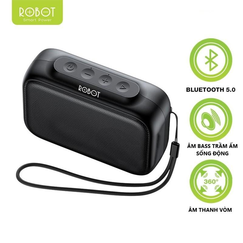 Loa Bluetooth Nghe Nhạc Mini 5.0 ROBOT, Hỗ trợ thẻ Micro SD &amp; USB - Hàng Chính Hãng