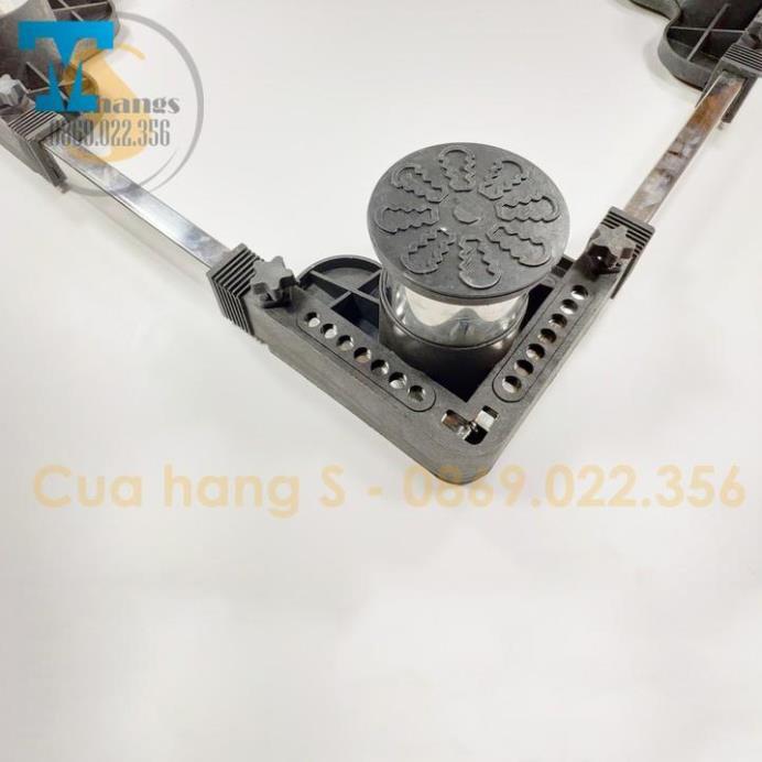 Chân đỡ máy giặt, tủ lạnh trụ inox chống rung ồn cao cấp - BH 2 năm