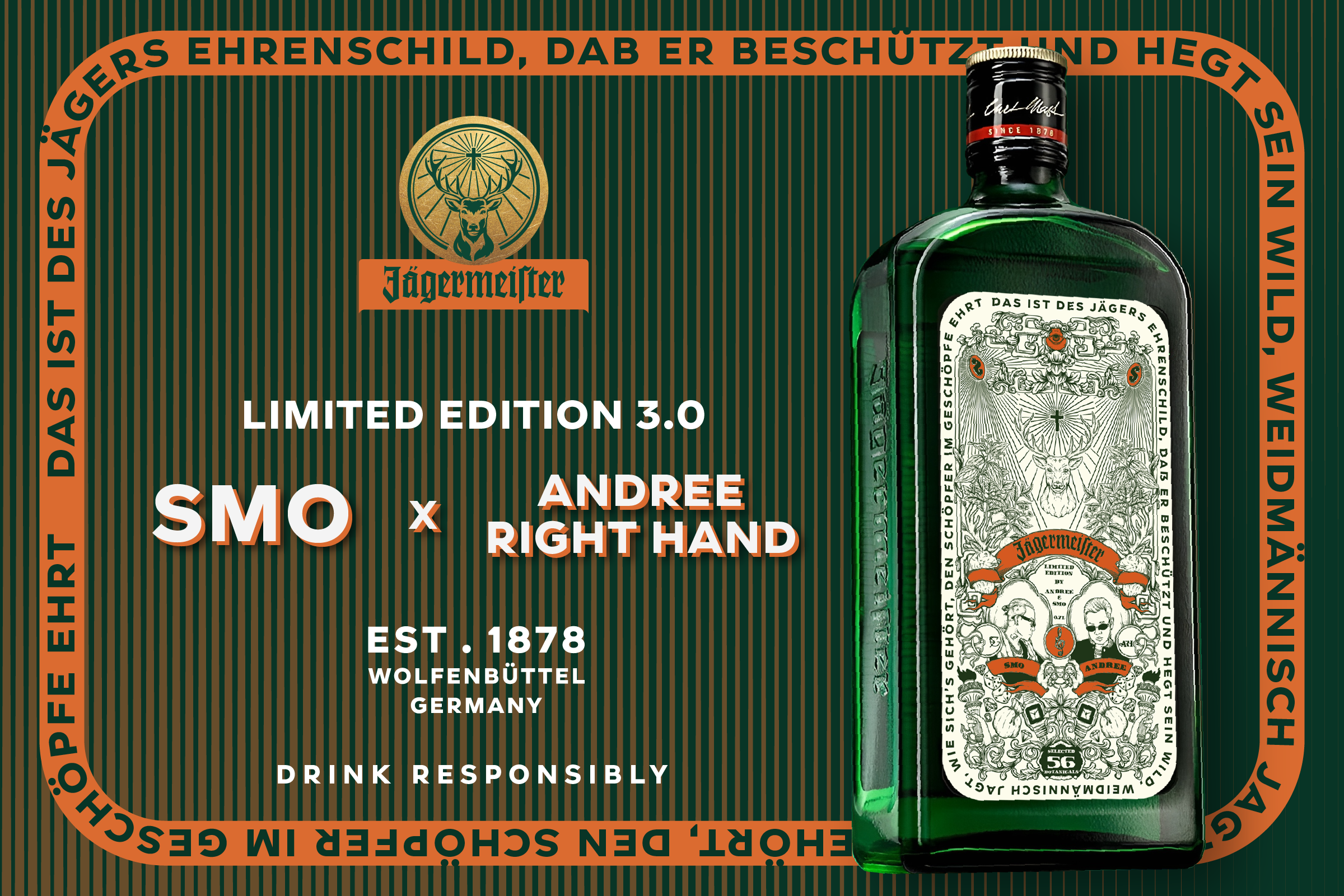 Rượu mùi Jagermeister phiên bản Limited 2024 35% 700ml - tặng ly shot