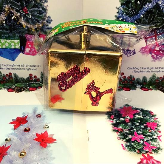 Hộp quà treo cây thông - Phụ kiện trang trí noel - Đủ size lựa chọn