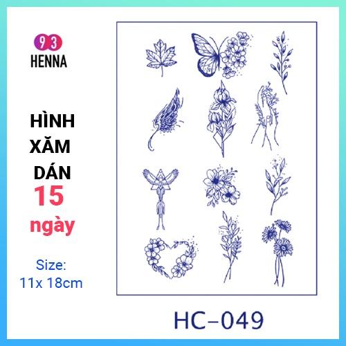 Hình Xăm Dán Tạm Thời Thảo Dược 15 Ngày mã HC049