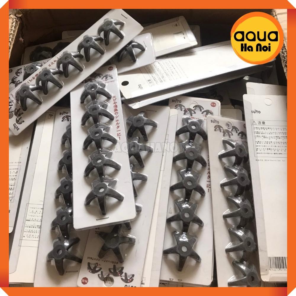 Đồ chơi tép cảnh bằng gốm - Sứ hình ngôi sao - Vỉ 5 cái - Trang trí hồ cá tép cảnh, giúp tép trú ẩn xả stress