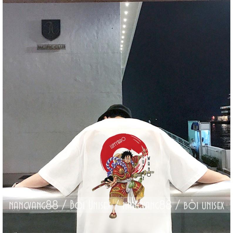 Áo Phông Tay Lỡ Luffy Wano Cực Ngầu