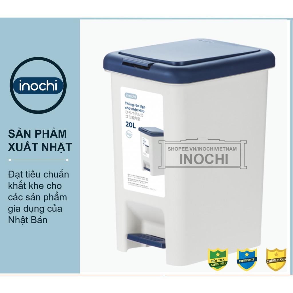 Thùng Rác inochi -sọt rác Nhựa Đạp Chân Nắp Đậy Chữ Nhật INOCHI 20 Lít Làm Văn Phòng Đựng Rác Gia Đình