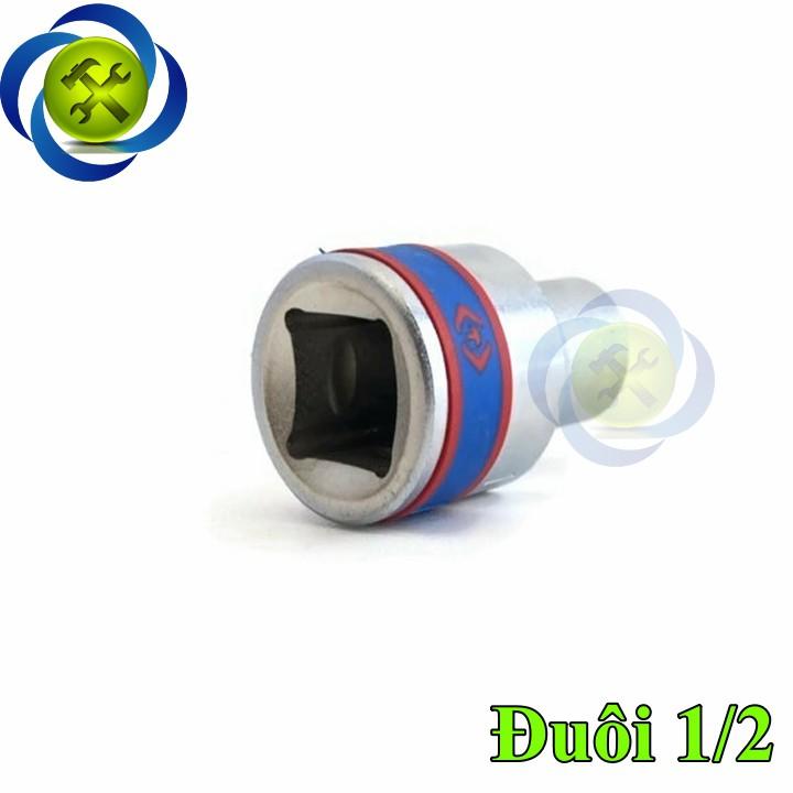 Tuýp 11mm 1/2 Kingtony 433011M 12 cạnh màu trắng dài 38mm