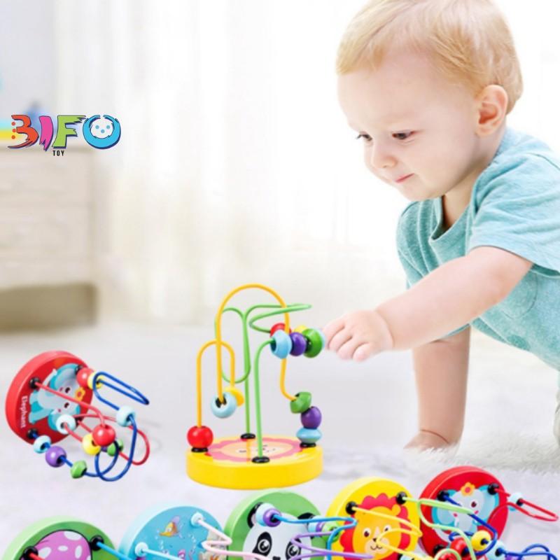 Đồ chơi luồn hạt gỗ rèn luyện kỹ năng khéo léo cho bé giúp bé học đếm logic