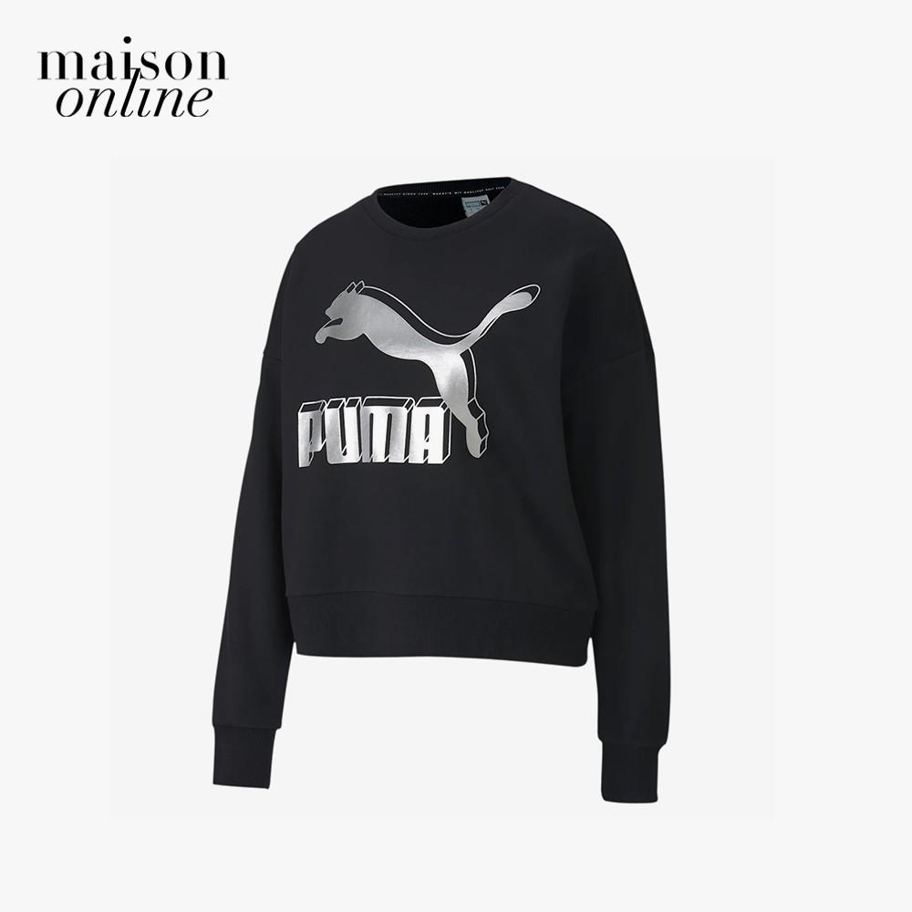 PUMA - Áo sweater Classics Logo Metallic Crew 597049-71