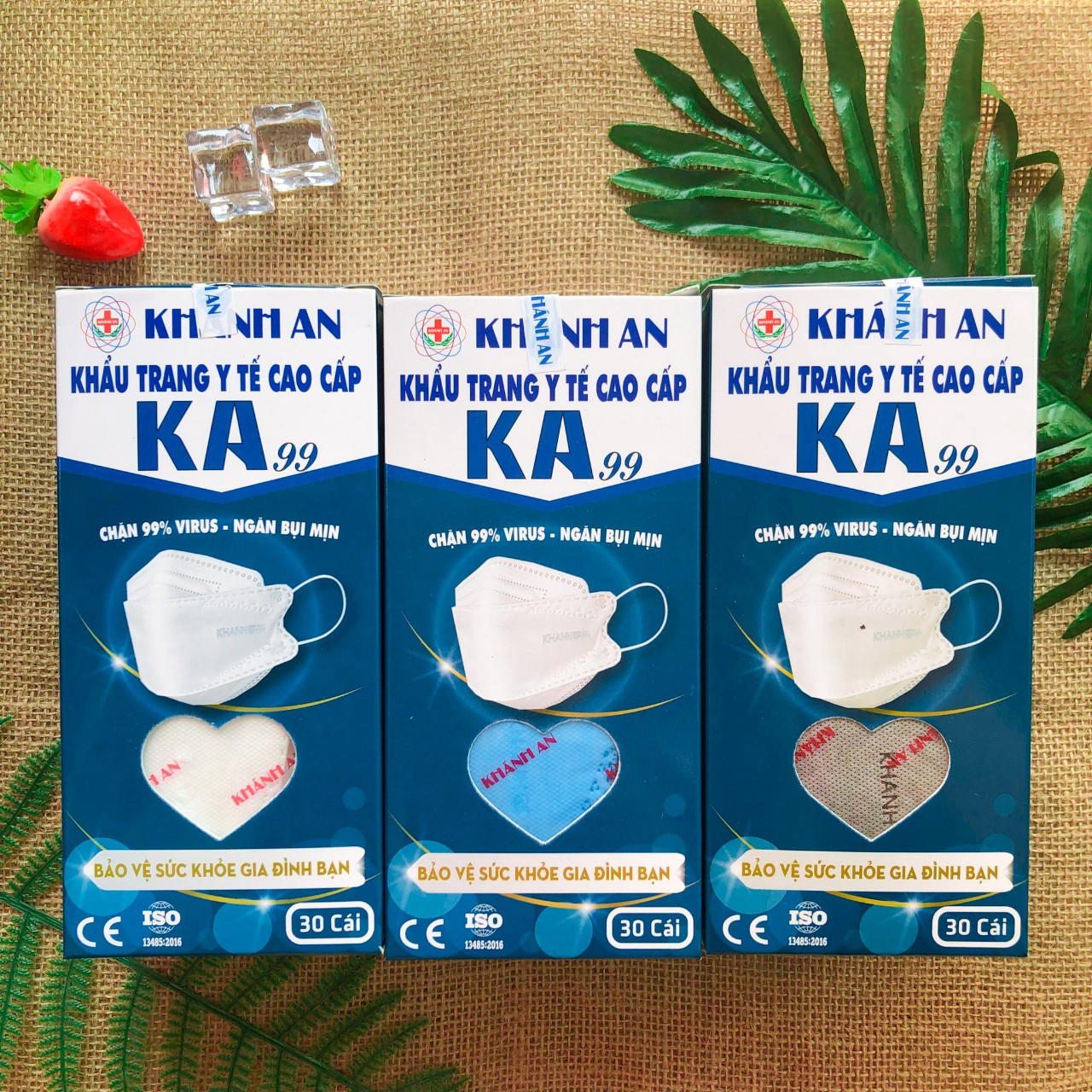 Khẩu trang 4d mask Hàn Quốc KA99 Khánh An hộp 30 cái ngăn ngừa vi khuẩn bảo vệ hô hấp