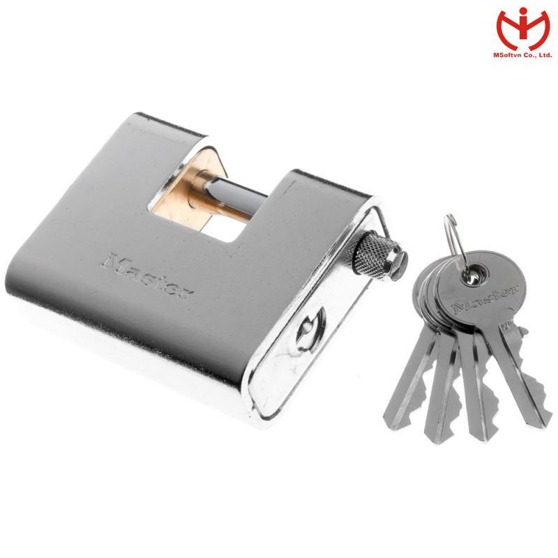 Khóa cầu ngang Master Lock 690 EURD thân kẽm bọc thép rộng 90mm - Hàng chính hãng